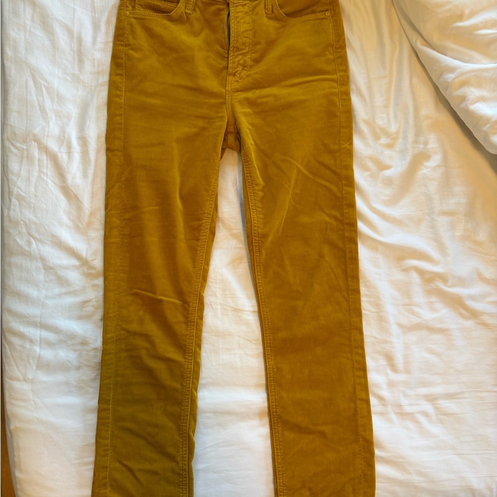 MOTHER Golden Corduroy Pants 25